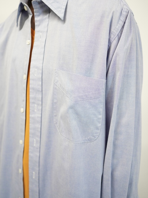 1990's BRITCHES Pinpoint Oxford cotton L/S shirt / Made in Hong Kong