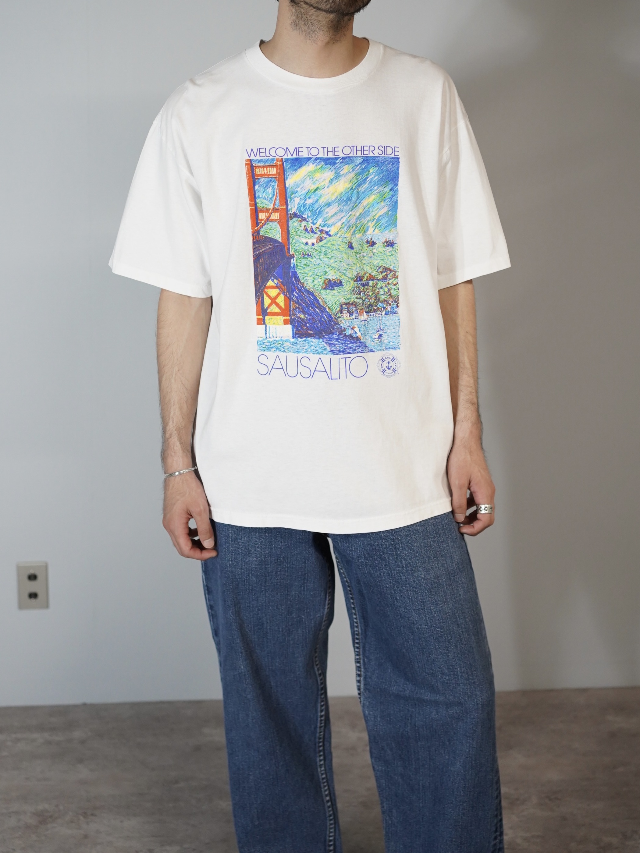 1990's SAUSALITO Print T-shirt
