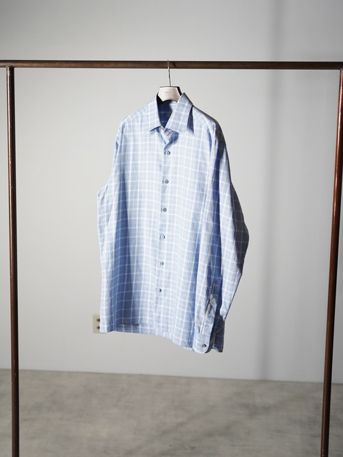 Ermenegildo Zegna Cotton 隠しB.D. dress shirt / Made in Turkey