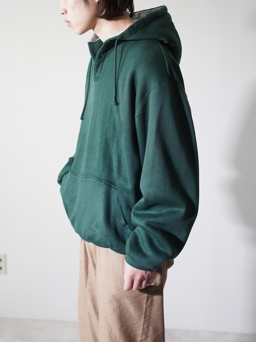 1990's Coleman Double face henry button sweat hoodie