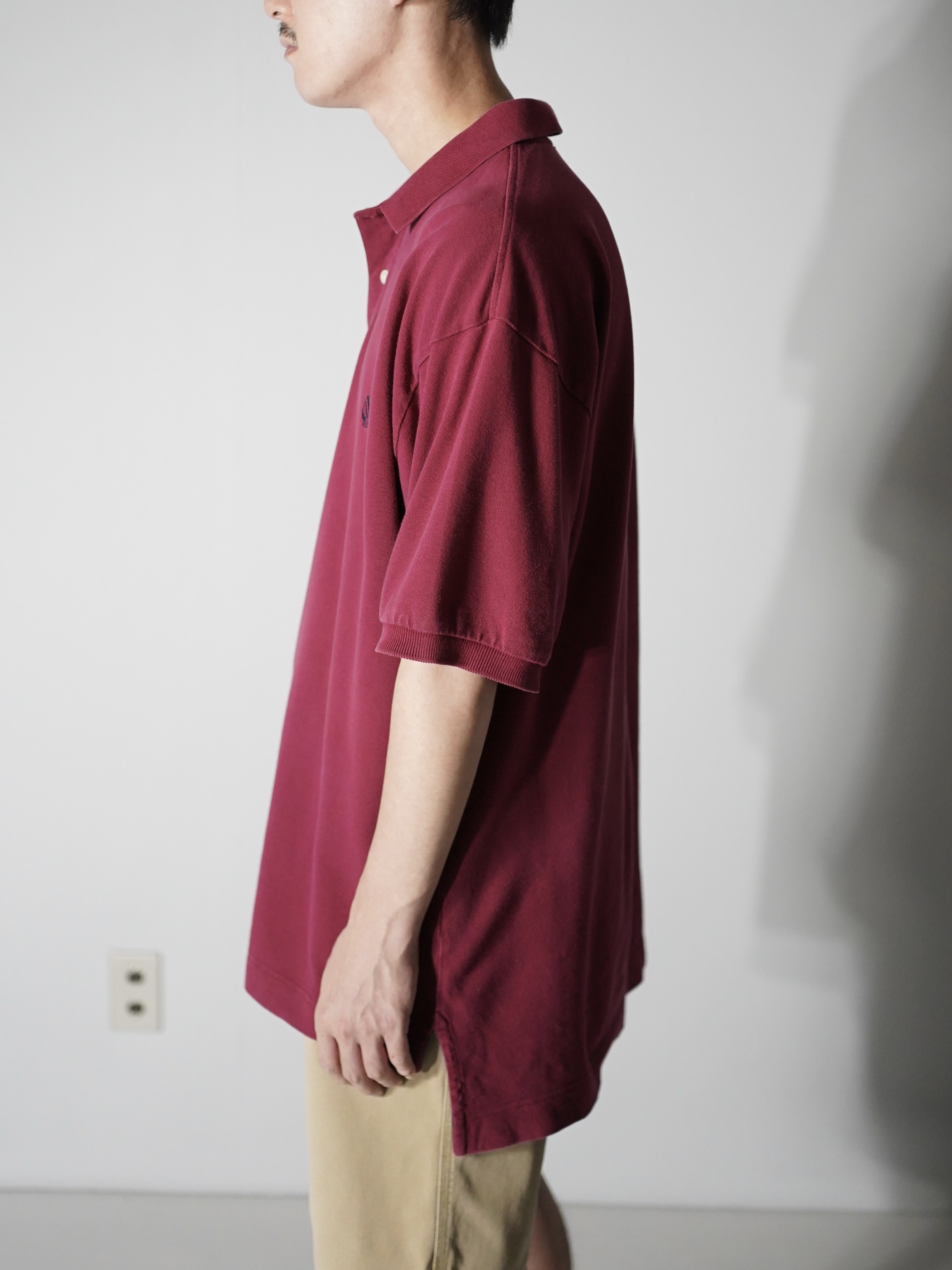 1990's nautica 1point polo shirt / Made in Hong Kong