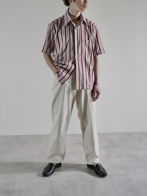 1970's TOWNCRAFT TAPERED PENN-PREST Stripe S/S shirt