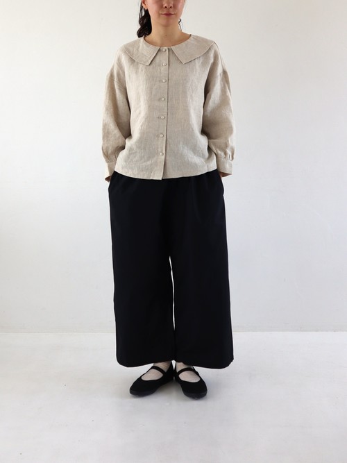 シンプルワイドパンツ２　黒