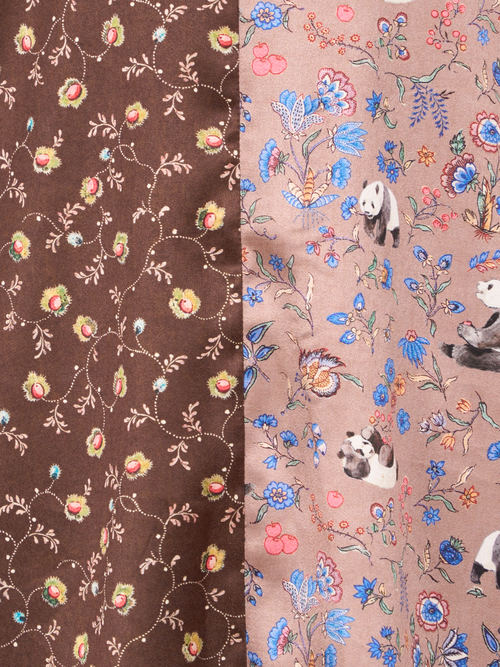 【受注商品】panda printed dress・BROWN×BEIGE