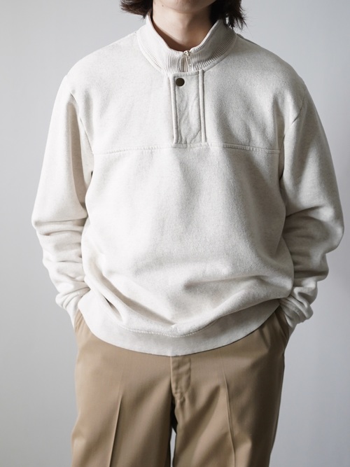 ORIVS Flap half-zip design sweat shirts