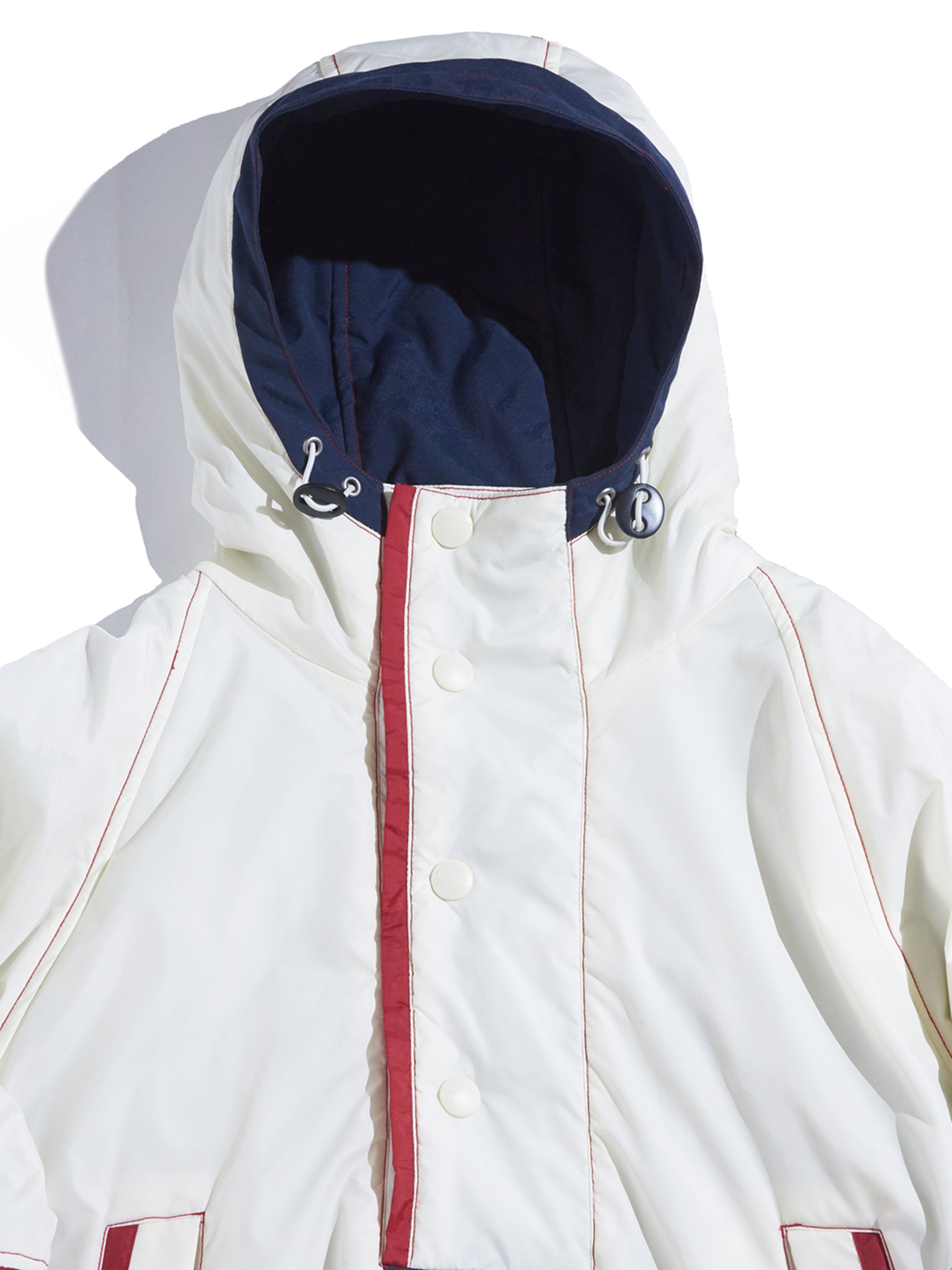 NOS 1990s "GUESS" padding anorak jacket -WHITE-