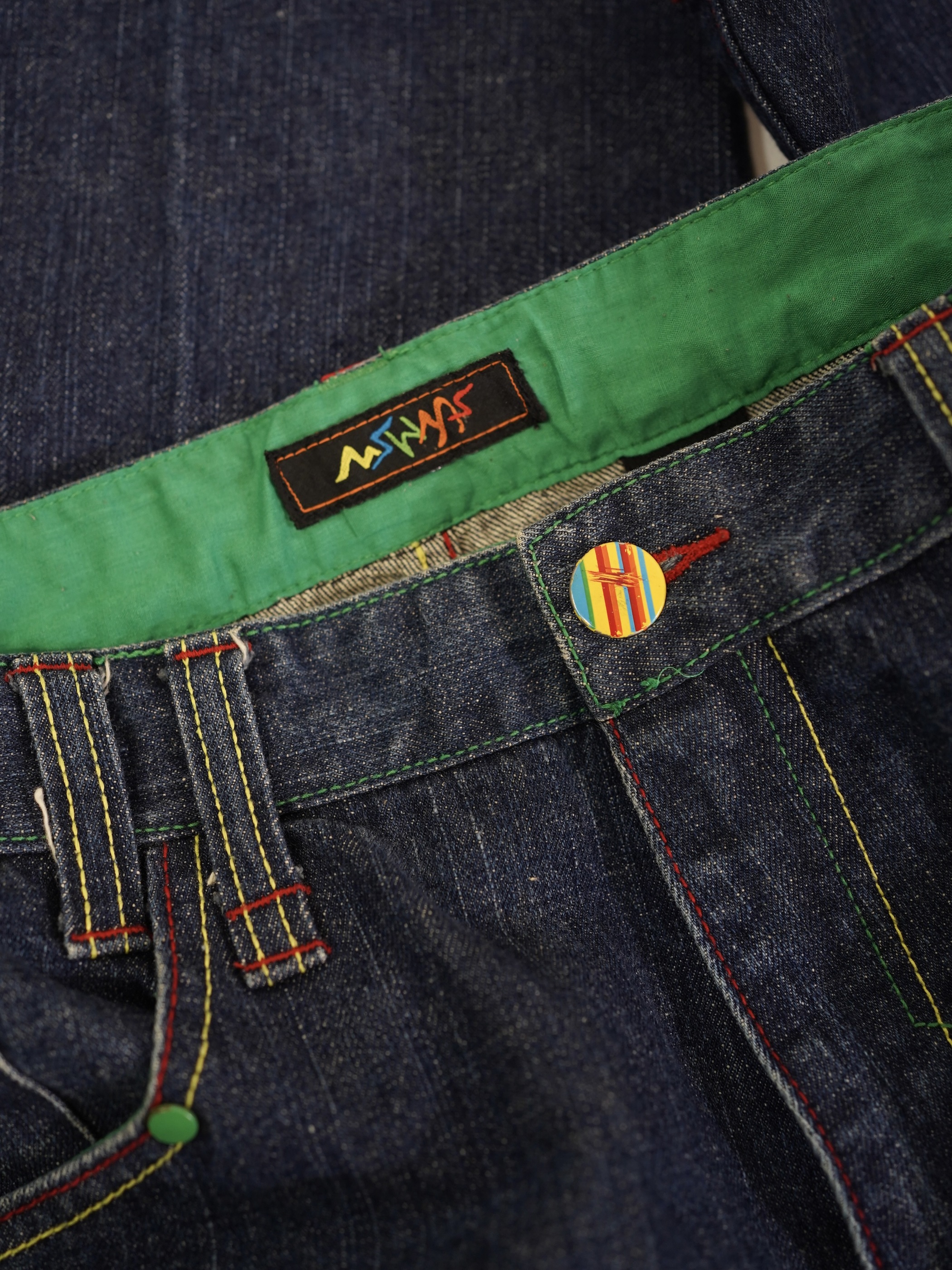 1990-00's Members Property Wide baggy Denim pants