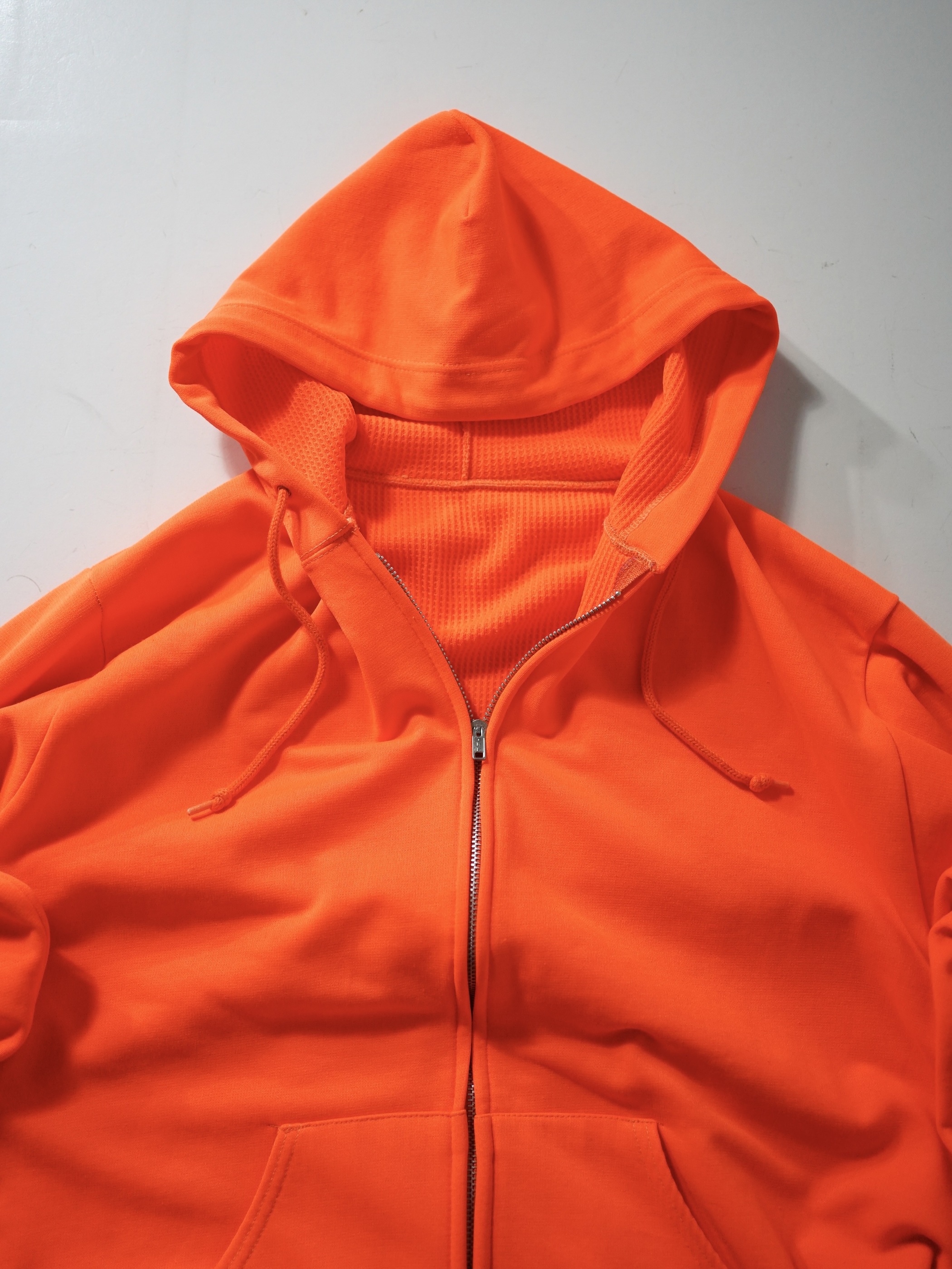 1980's~ Mesh lining poly sweat zip hoodie 