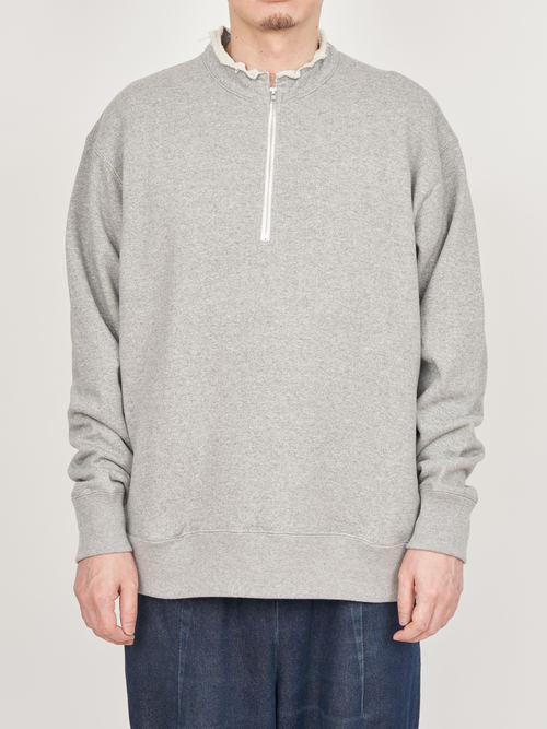 【受注商品】half zip sweat shirt・GRAY