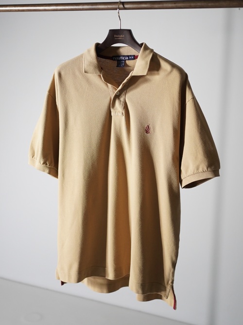 1990's nautica 1point polo shirt / Made in Hong Kong