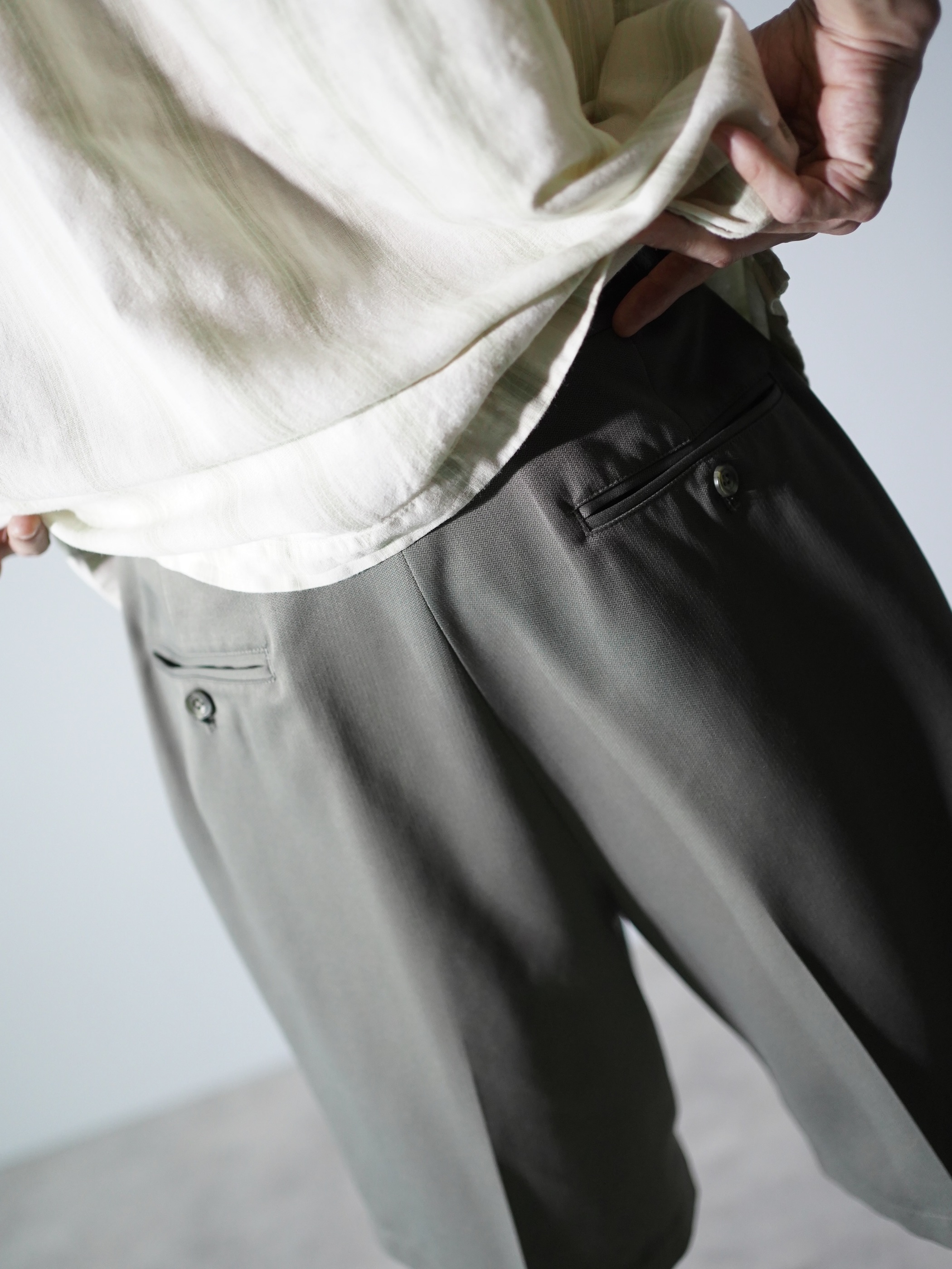Claiborne Polyester herringbone 2tuck slacks shorts