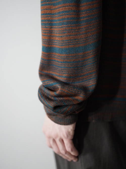1980's Acryl knit Mulch border sweater