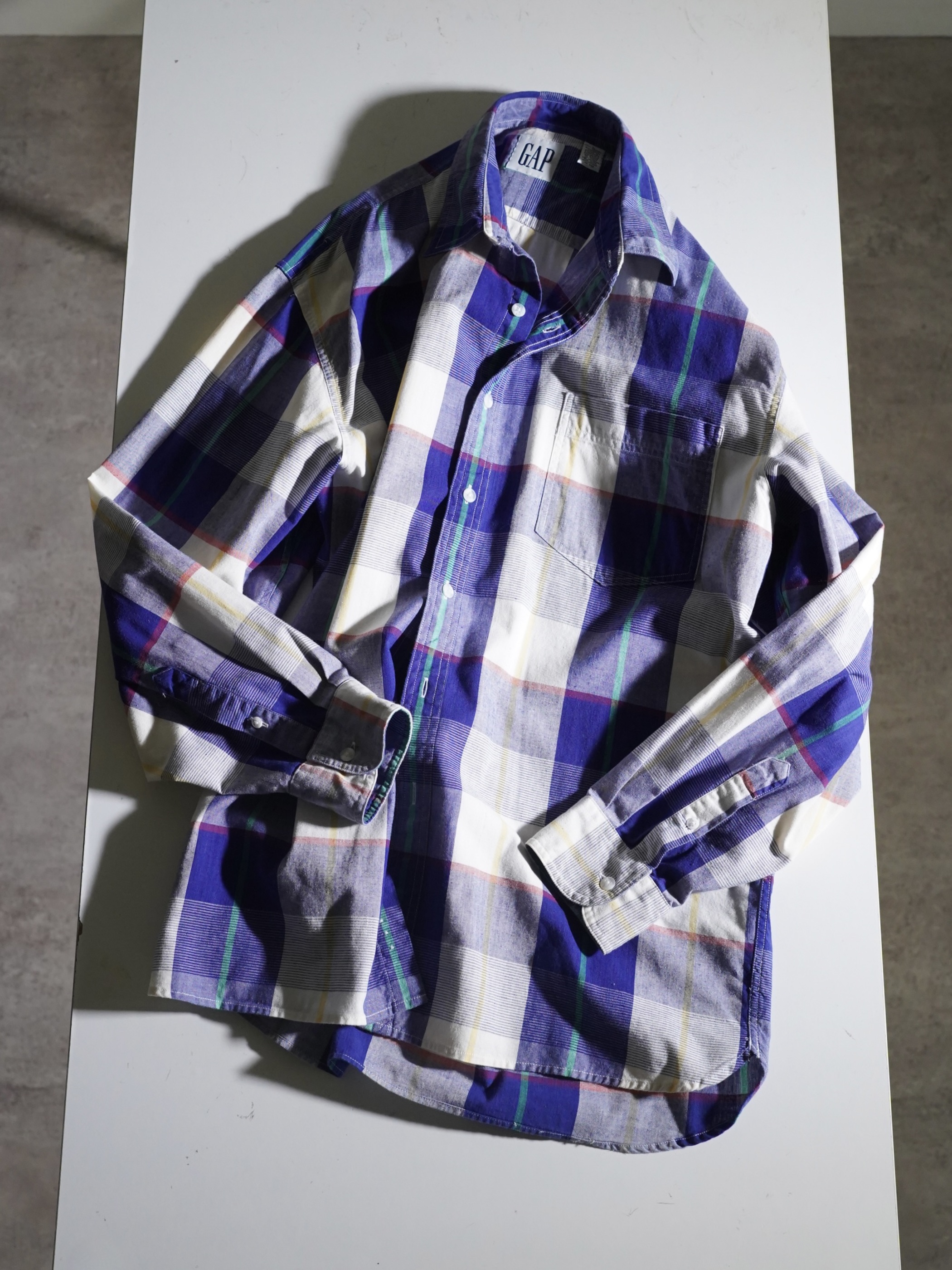 1990's GAP L/S cotton check shirts