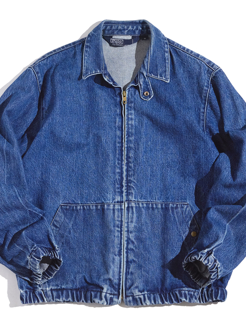 1980s "Polo by Ralph Lauren" denim drizzler jacket -INDIGO-