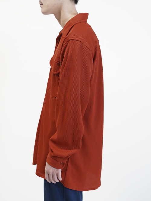 1990's HABAND Poly 100% waffle fabric L/S shirt