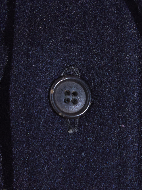 1930-40s ? "unknown" wool melton pullover shirt -DARK NAVY-