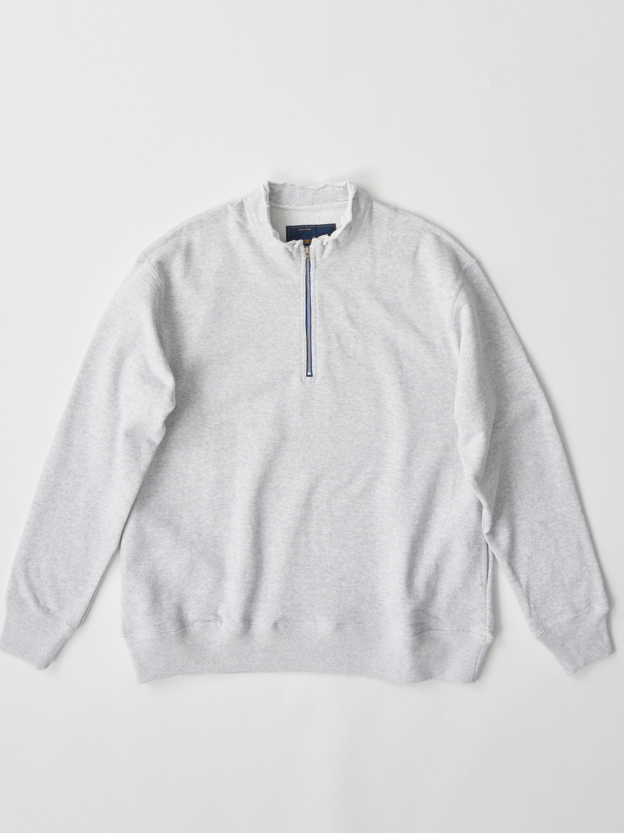 【受注商品】half zip sweat shirt・LT.GRAY