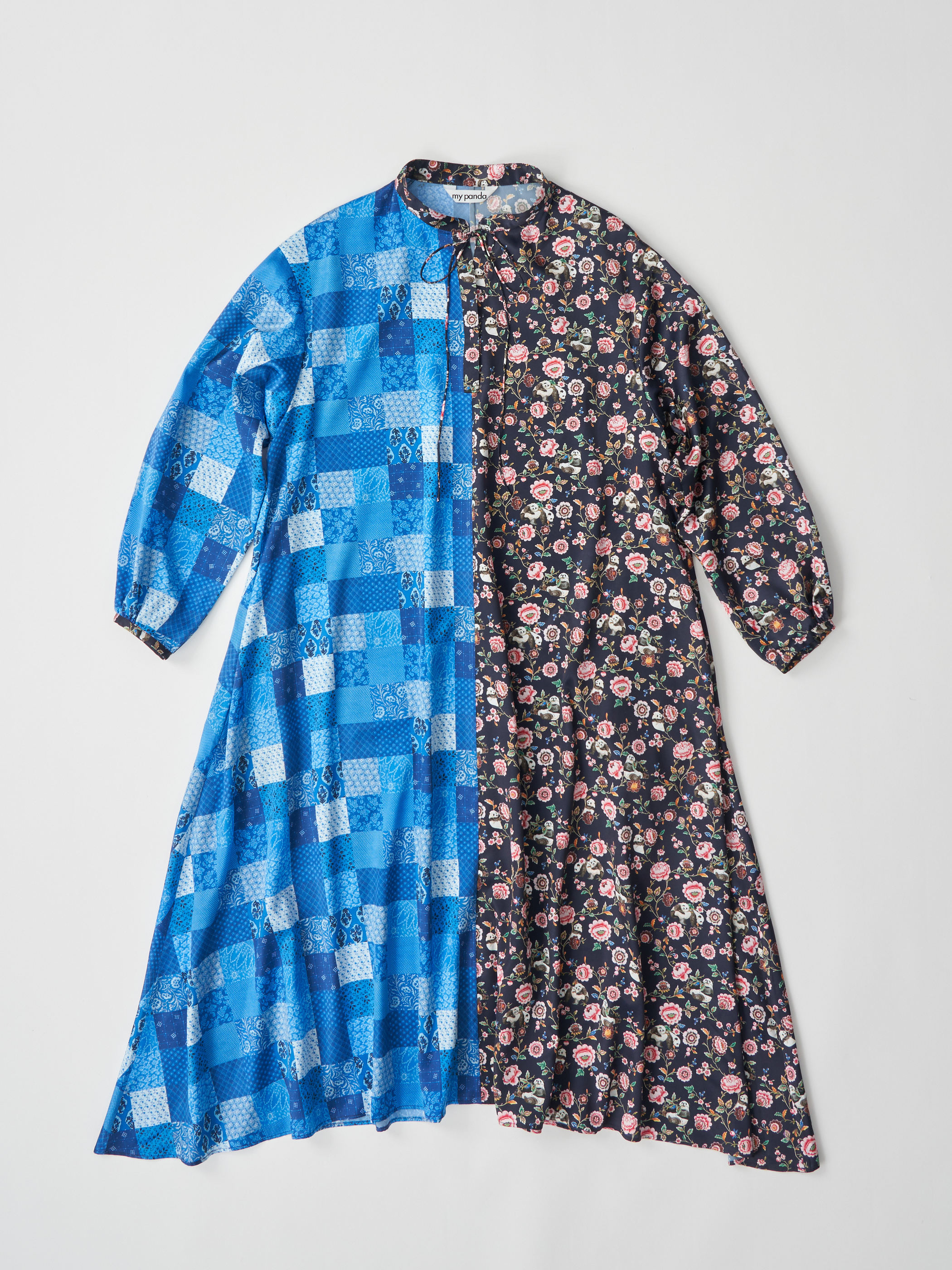 【受注商品】panda printed dress・NAVY×BLACK