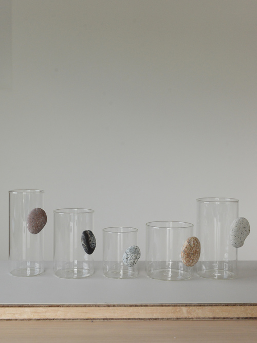 floating stone / 石付きグラス SS2
