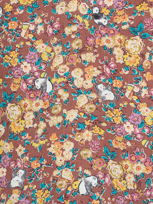 【受注商品】panda printed camisole・BROWN×YELLOW