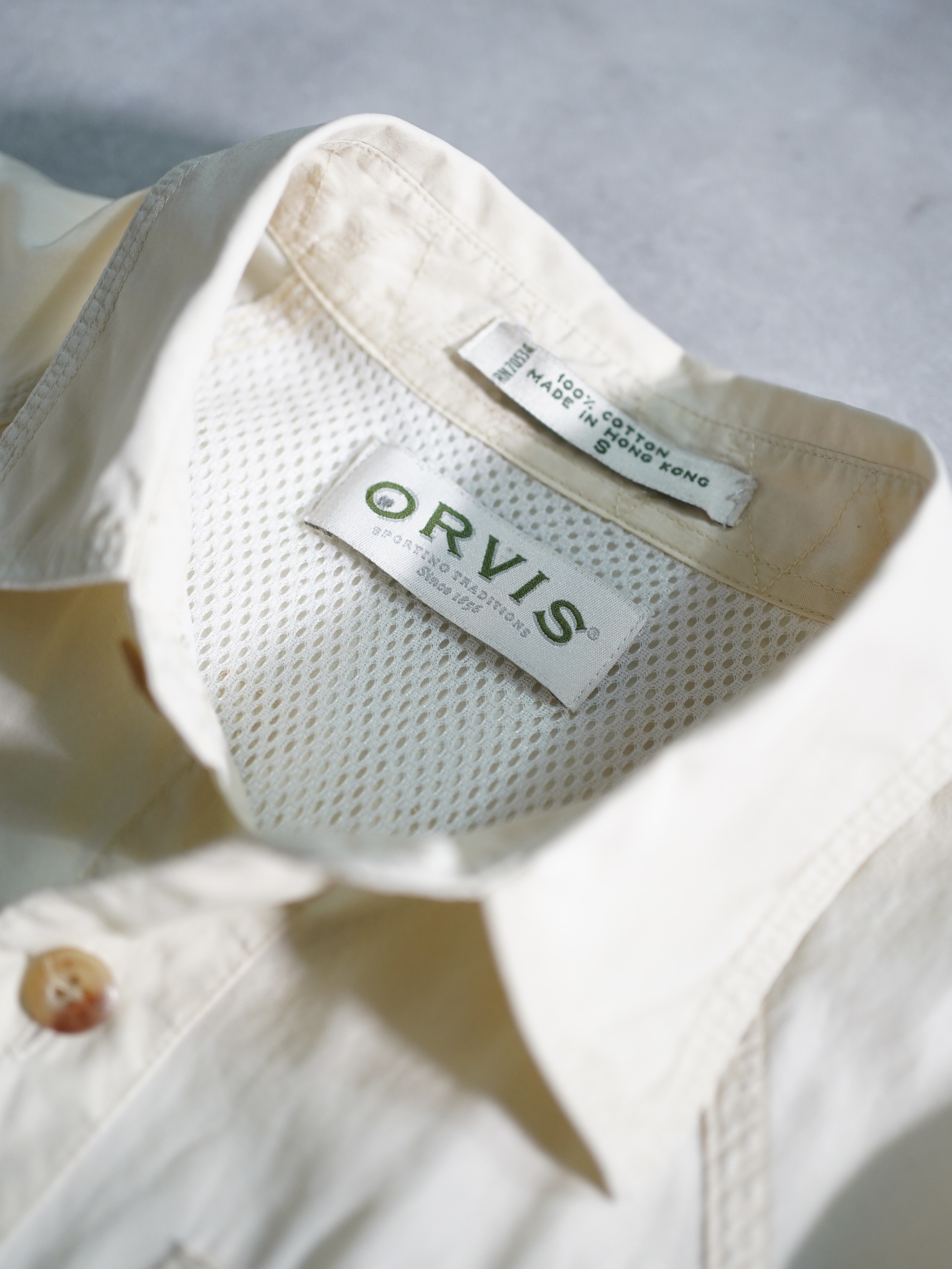 ORVIS Cotton fishing shirts / Made in Hong Kong