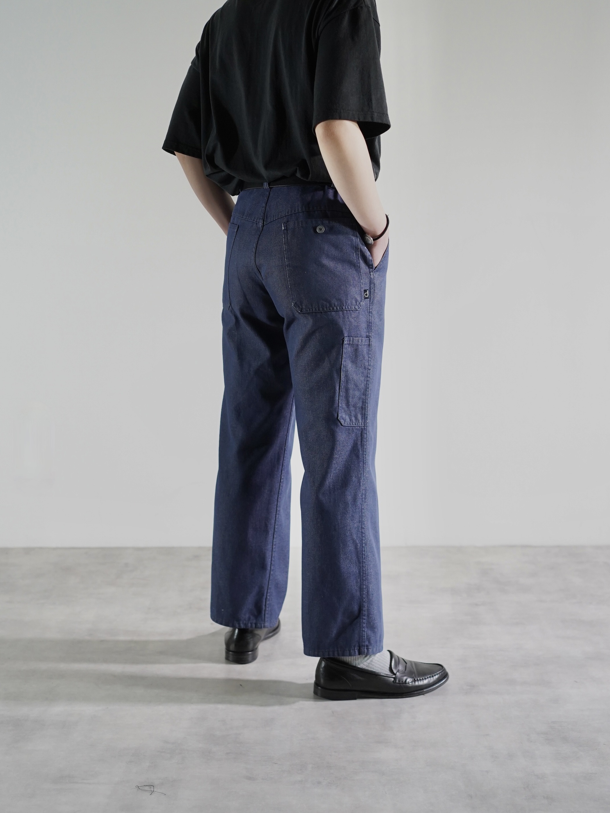 1980's- dolmen Poly cotton Twill Work pants / Fabric in France