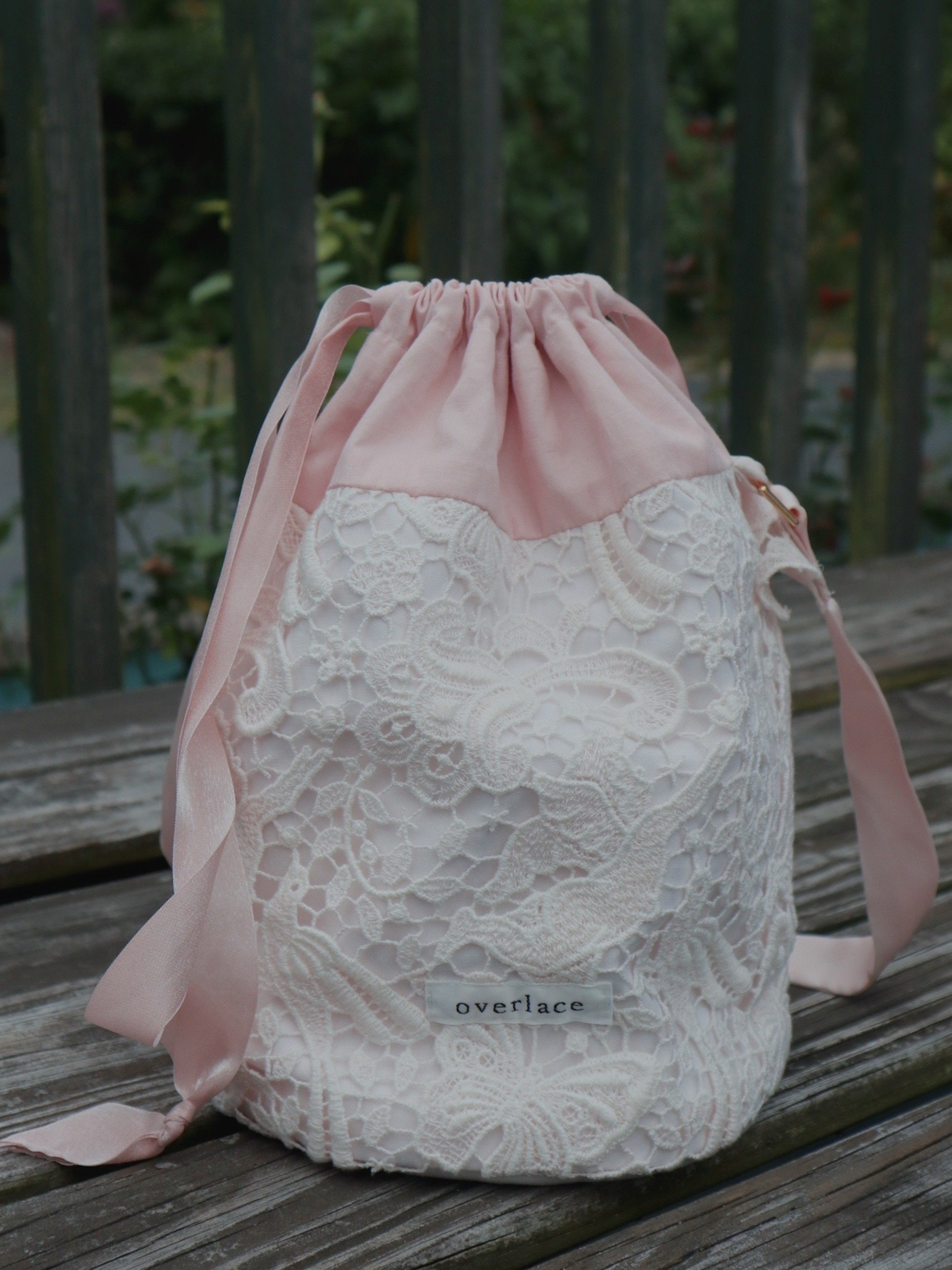 utopia lace drawstring bag