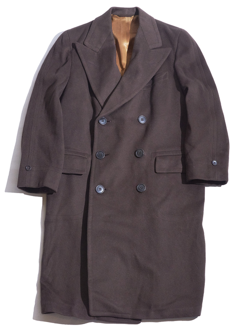 1960s "Bord Brother" wool double breasted coat -BROWN-