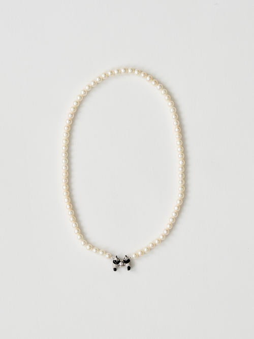 【受注商品】〈simmon×my panda〉twin pandas pearl neckless・SILVER 【受注商品】〈simmon×my panda〉twin pandas pearl neckless・SILVER