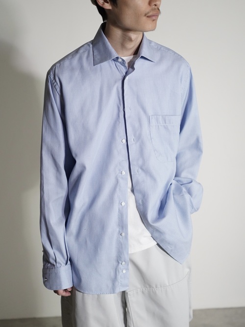 St Croix Woven pattern cotton L/S shirt / Made in Italy