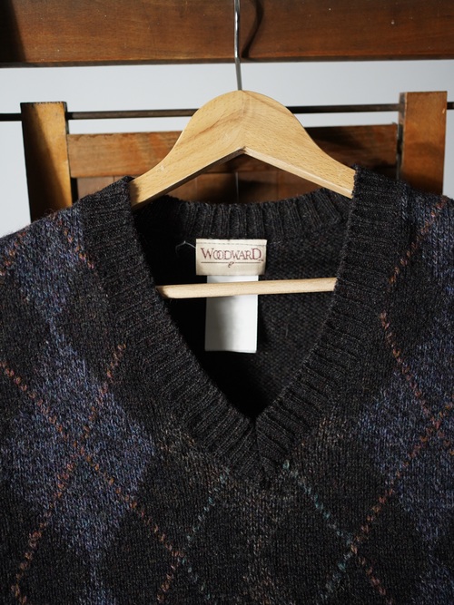 1980-90's WOODWARD Argile knit vest