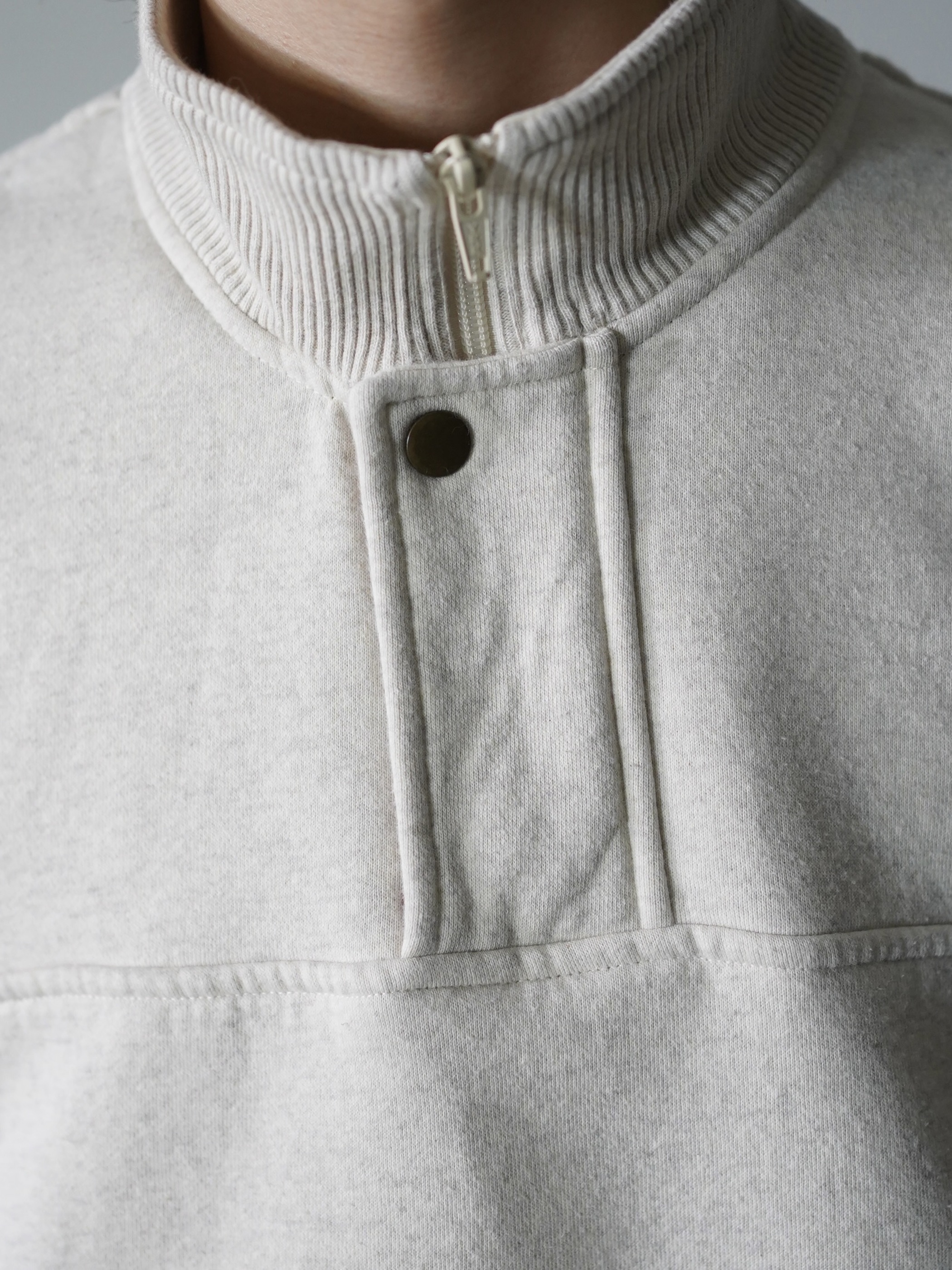 ORIVS Flap half-zip design sweat shirts