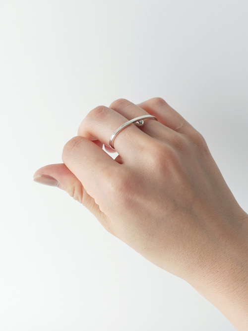 〈GEOMETRIC〉oval double ring 2