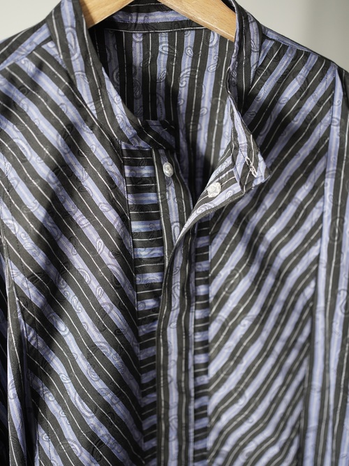 Hand made paisley pattern stripe Grandpa shirts