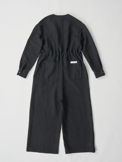 【受注商品】panda rompers・BLACK×BEIGE