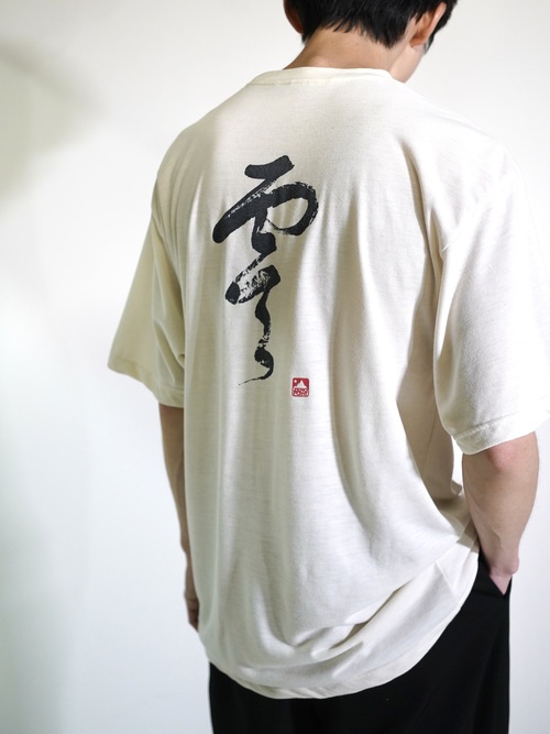 1990's Mont-bell 両面漢字 print S/S Tee/Made in JAPAN
