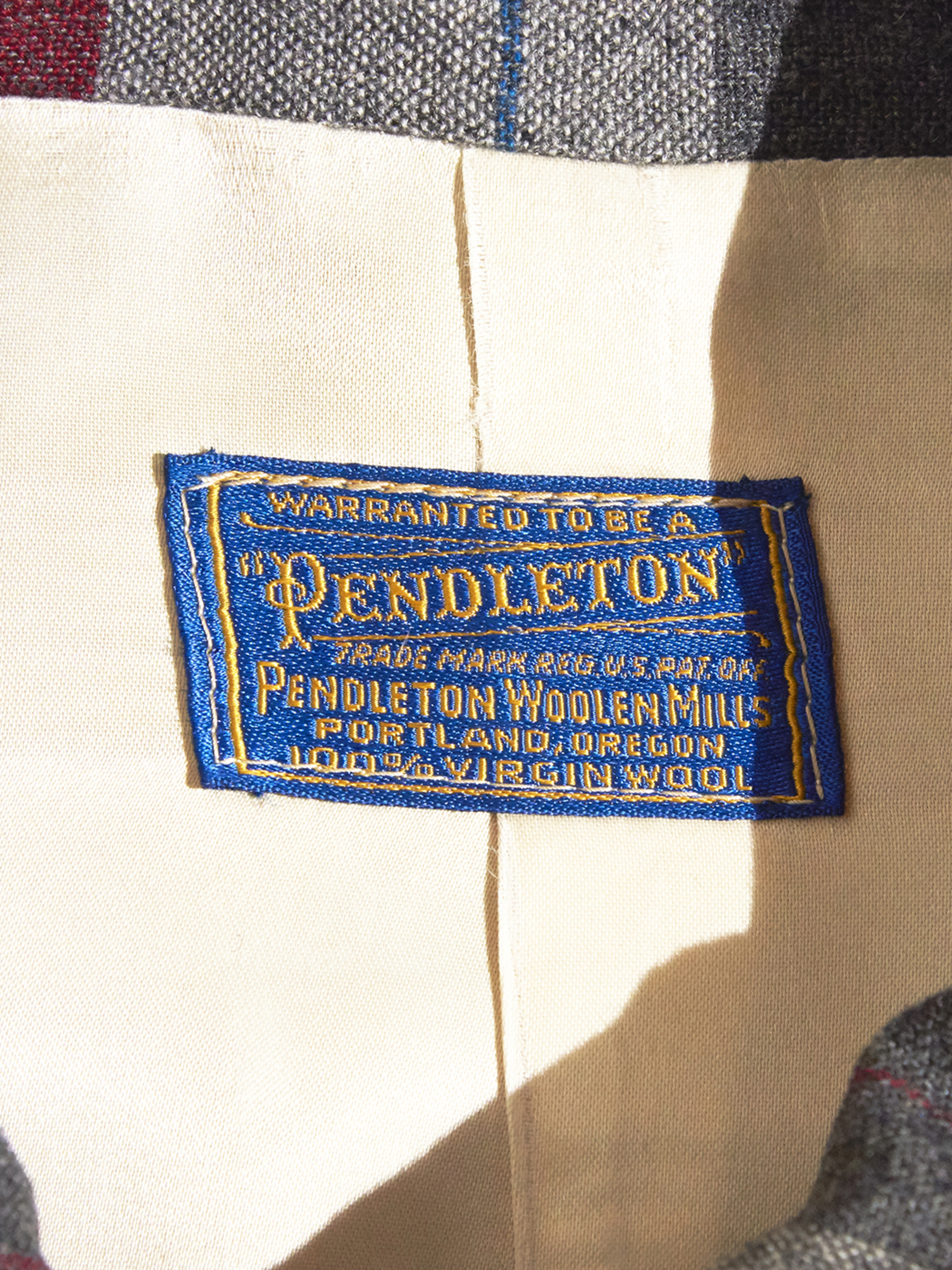 1950s "PENDLETON" wool check blouson -RED-