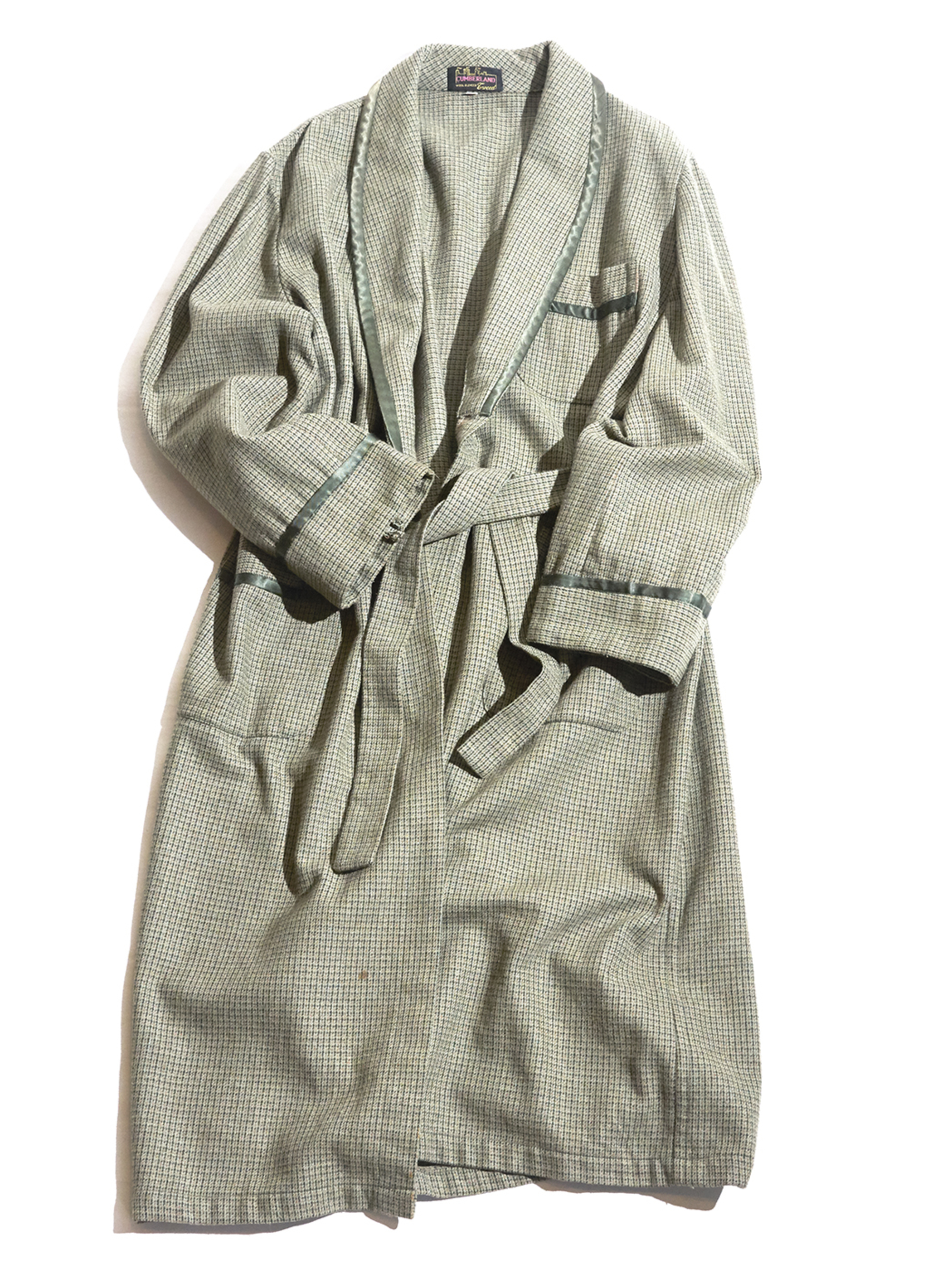 1960s "CUMBERLAND" tweed wool gawn -MOSSGREEN- <SALE¥17000→¥13000>