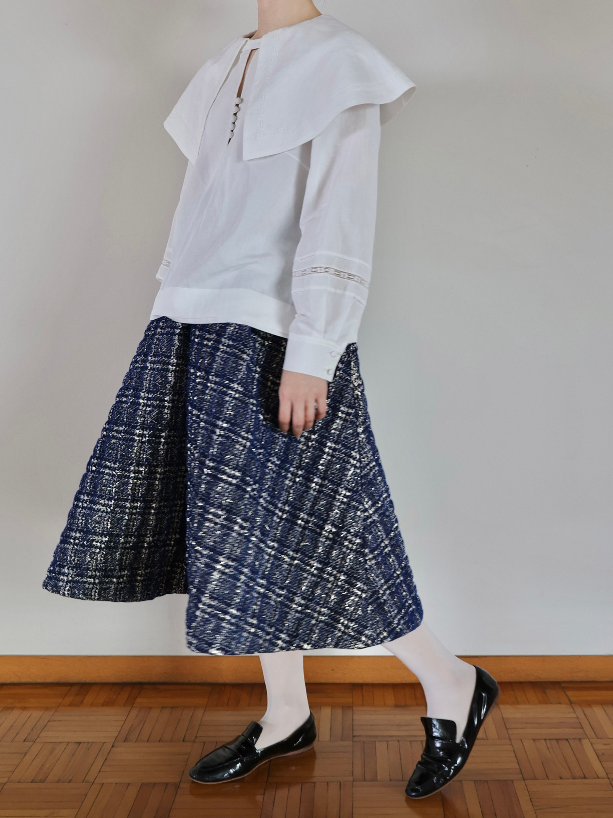 overlace | lame flocking skirt