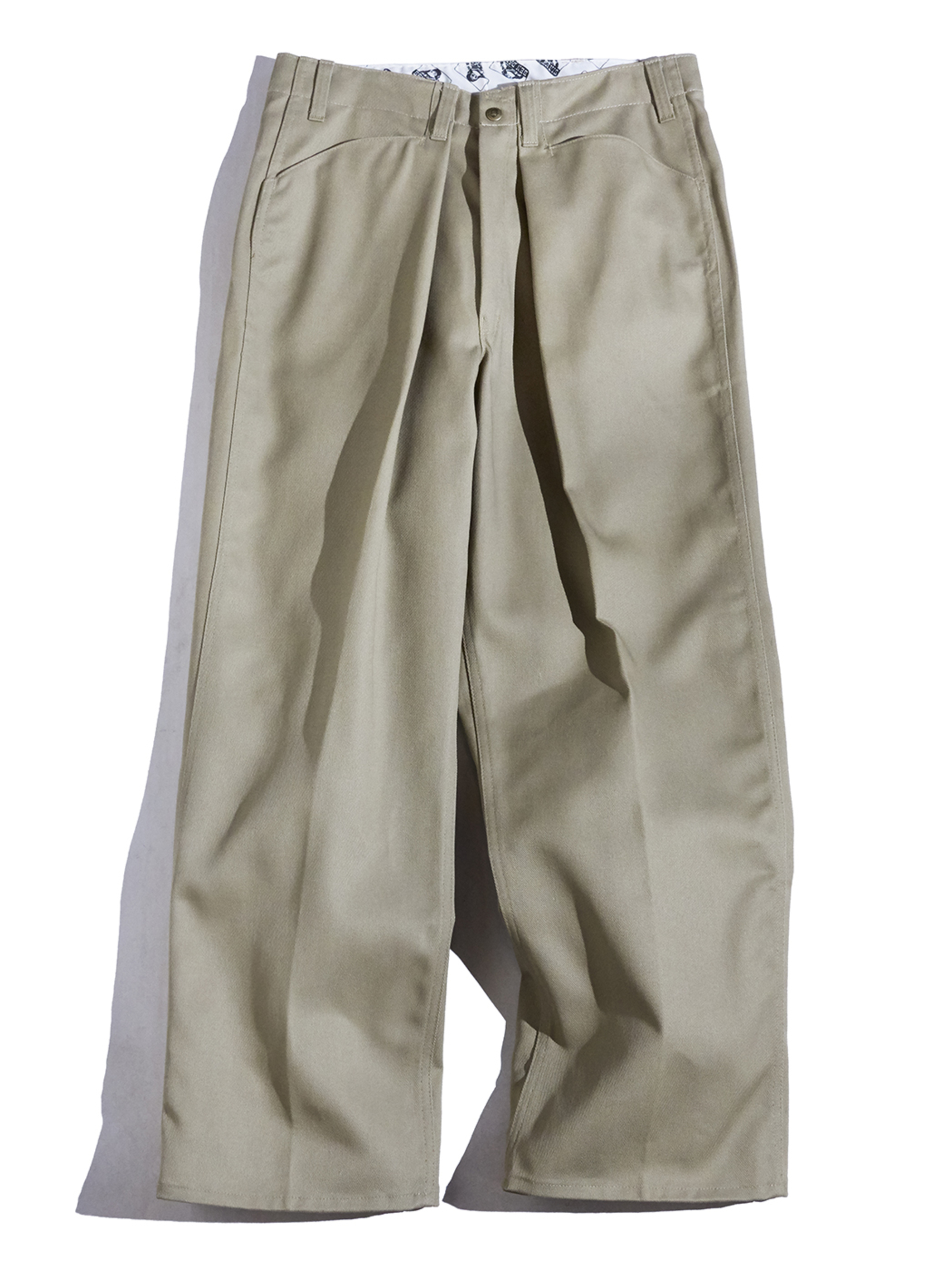 1990s "BEN DAVIS" custom tuck work pants -BEIGE-