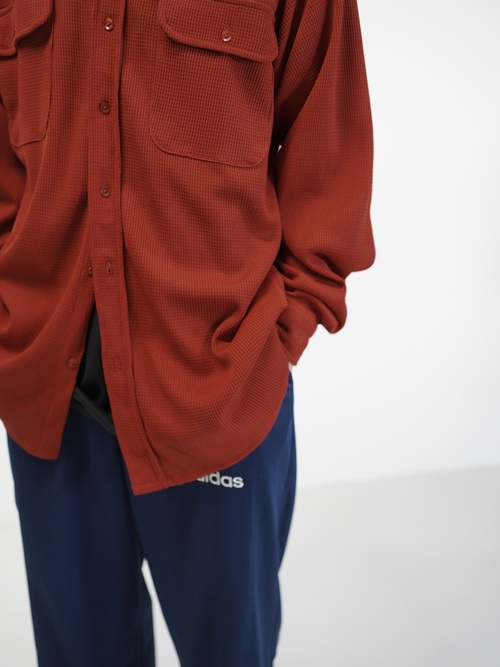 1990's HABAND Poly 100% waffle fabric L/S shirt