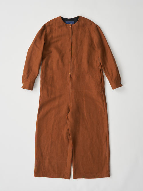 【受注商品】panda rompers・BROWN×BLACK