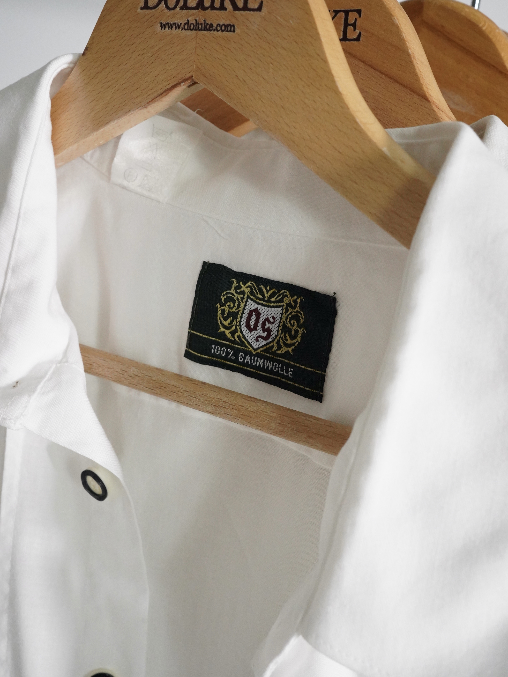 1980's~ OS Tyrolean Pleats White Shirts