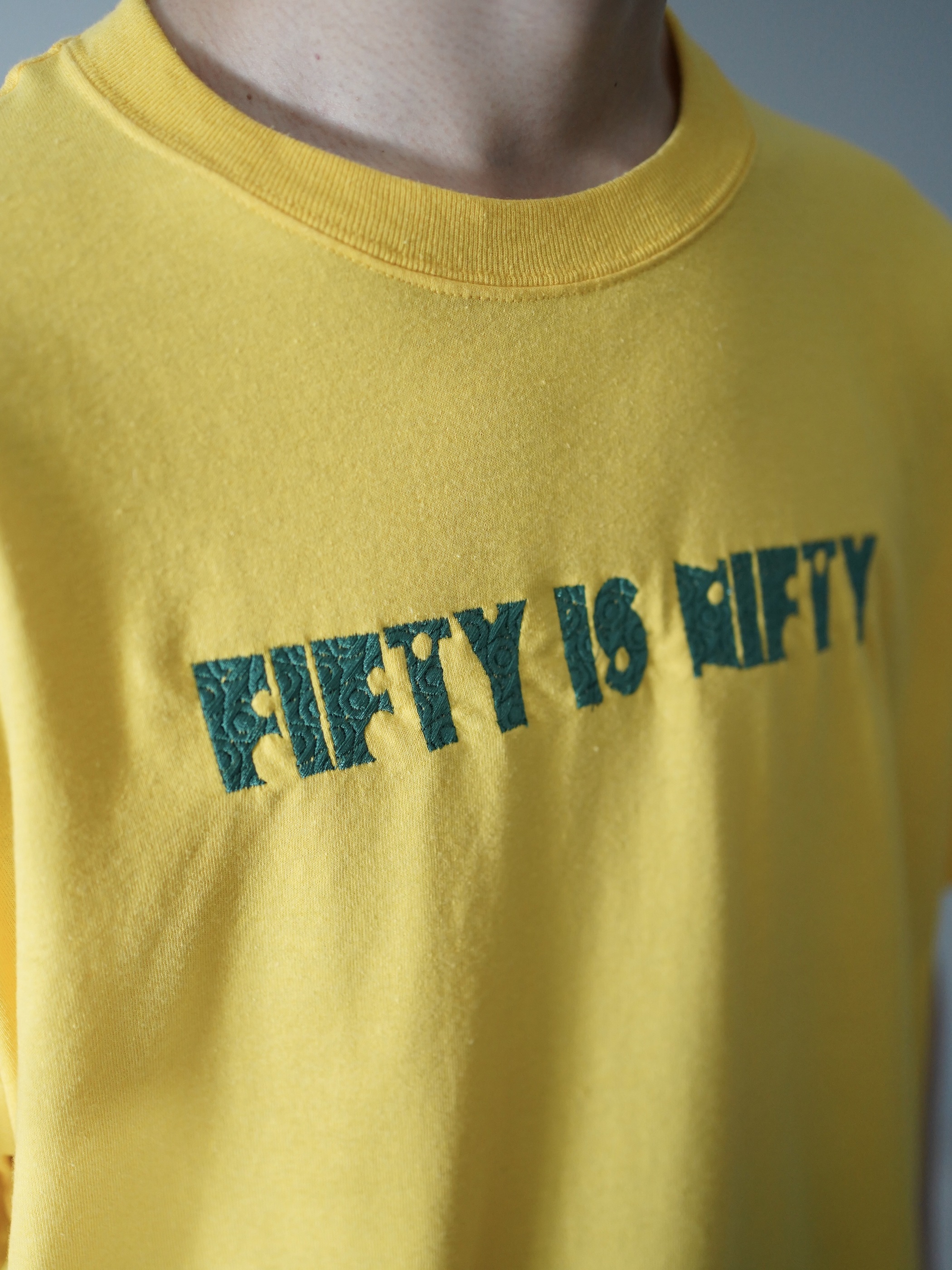Fifty Is Nifty embroidery design T-shirts