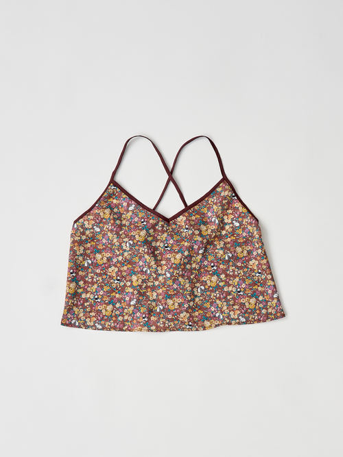 【受注商品】panda printed camisole・BROWN×YELLOW