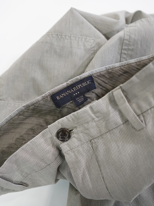BANANA REPUBLIC Cotton stripe trousers / Made in Egypt