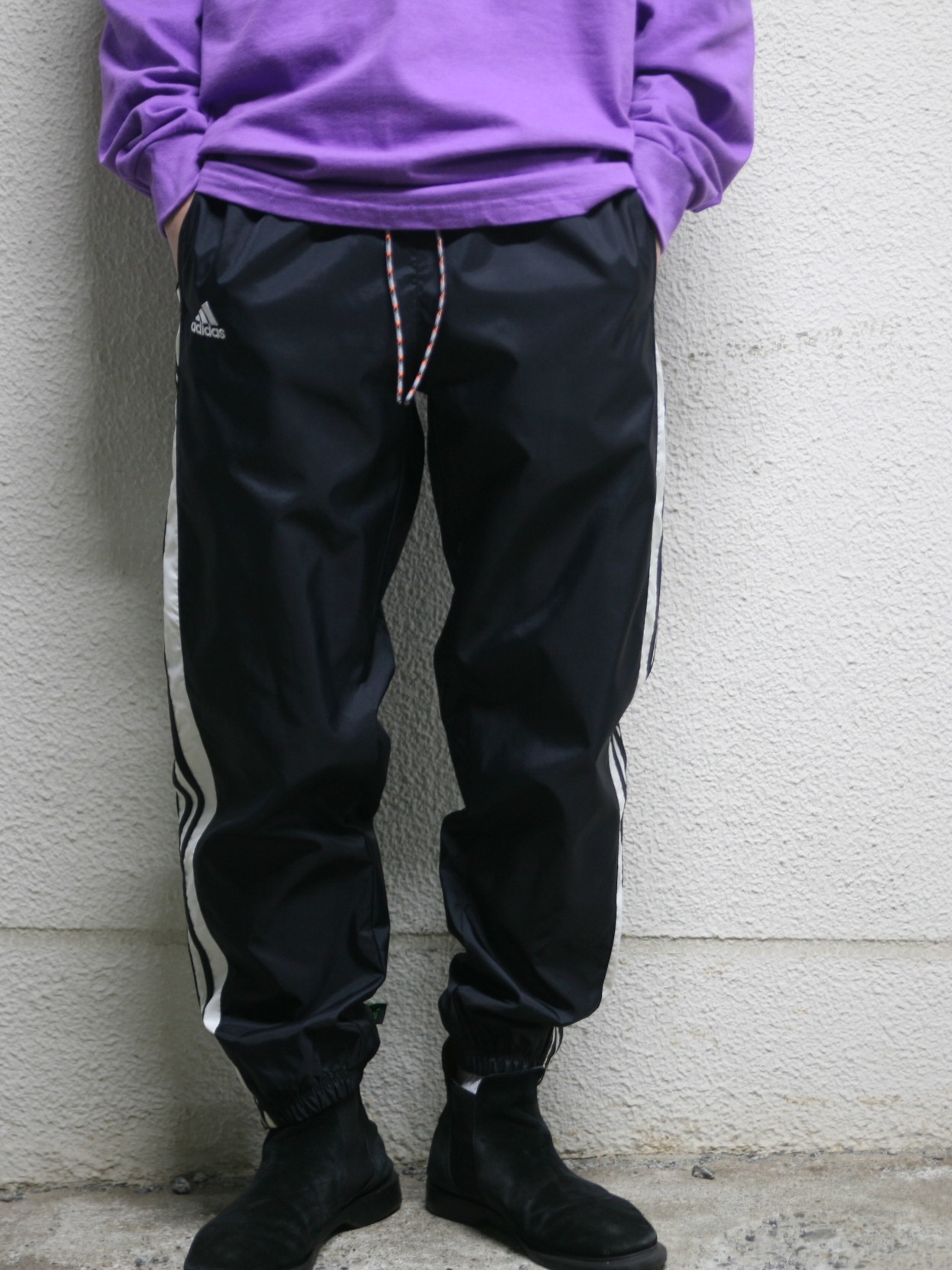 nylon track pants adidas