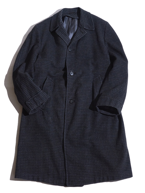 1960s "Burnbrae" wool check coat -CHACOAL-
