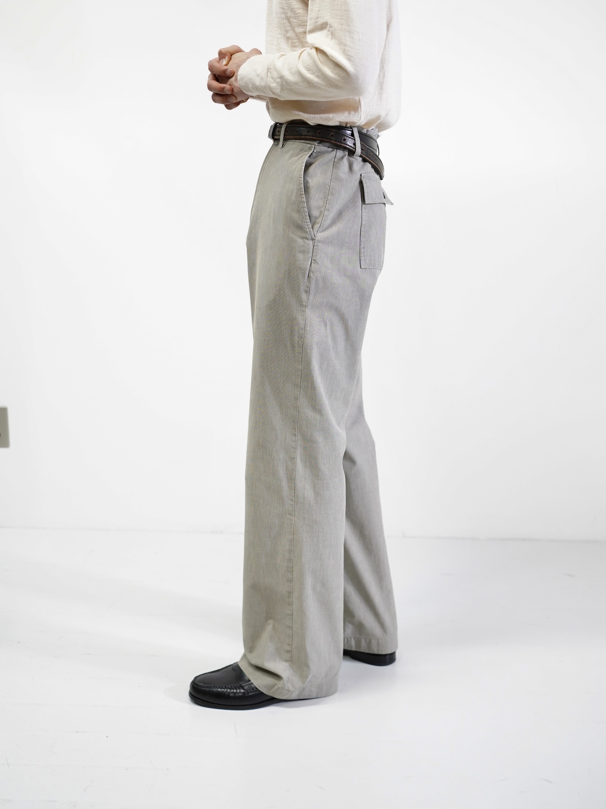 BANANA REPUBLIC Cotton stripe trousers / Made in Egypt