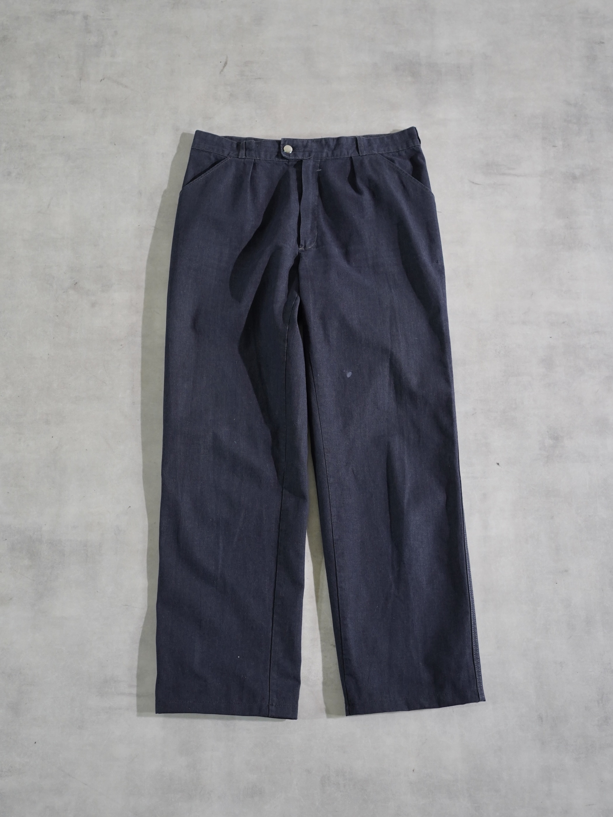 1980's- Euro Vintage tuck Twill Work pants / Garment Dye